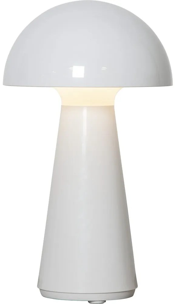 Biała lampa stołowa LED ze ściemniaczem (wys. 28 cm) Mushroom – Star Trading