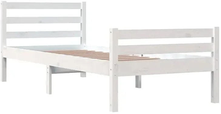 Białe pojedyncze drewniane łóżko 90x200 K5-Z95
