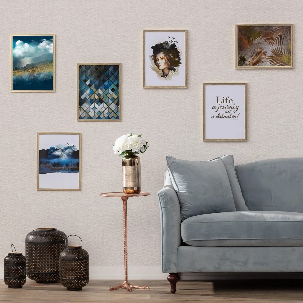 Obraz Woman 30x40cm gold