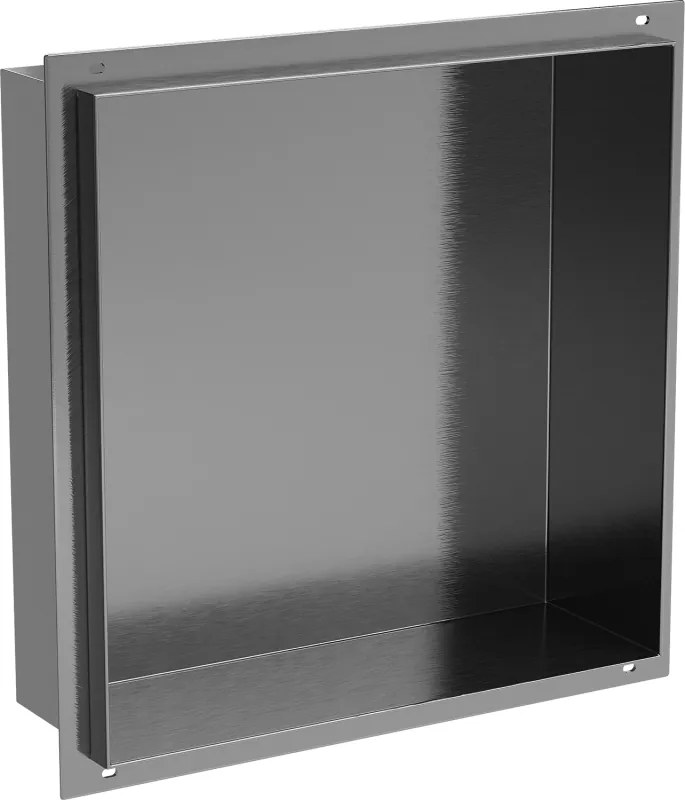 Mexen X-Wall-NR półka wnękowa bez kołnierza 30 x 30 cm, gun gray szczotkowany - 19E1303010