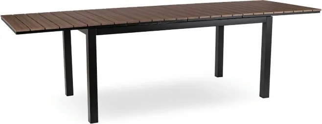 Stół Ogrodowy Prostokątny ARGOS 160-260 cm Rozkładany Orzech/Czarny