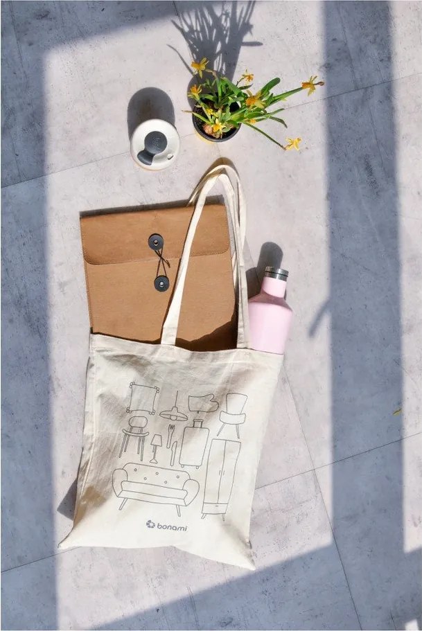 Kremowa płócienna torba Bonami