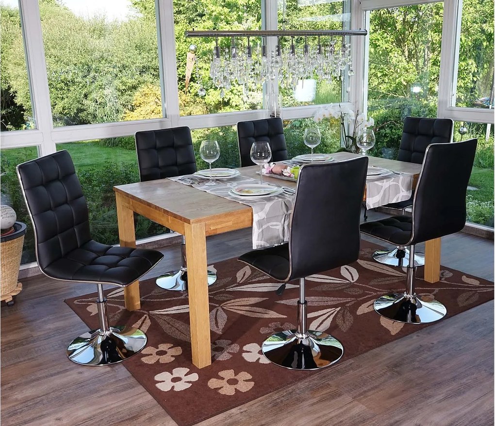 Krzesło do jadalni MCW-C41 (zestaw 6 sztuk),  czarne