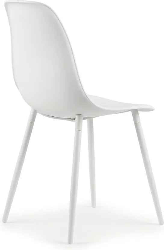 Krzesło do jadalni OSAKA plastikowe, białe