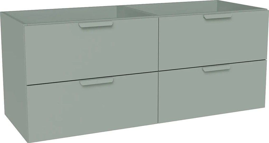 Wisząca szafka pod umywalkę - Migdałowa zieleń - szer. 120 cm AVORELI