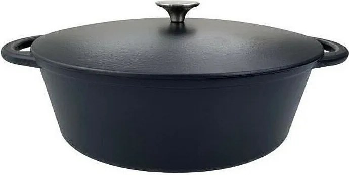 Rondel żeliwny o kształcie owalnym BAUMALU 33 cm Czarny mat