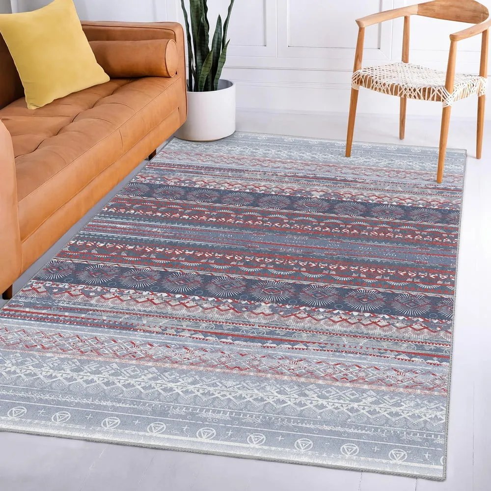 Fioletowo-szary dywan odpowiedni do prania 80x150 cm Vintage Stripe – Mila Home