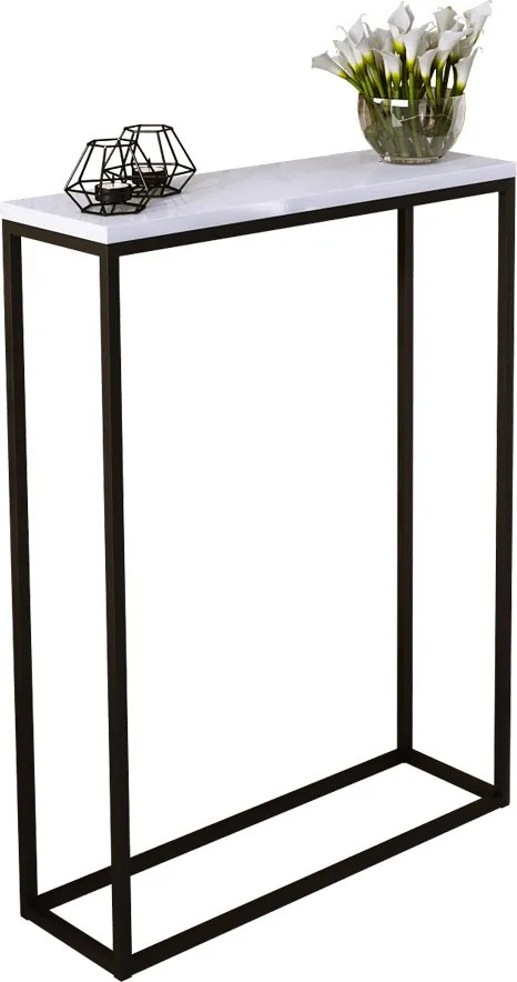 Minimalistyczna konsola czarny + biały połysk E9-N60