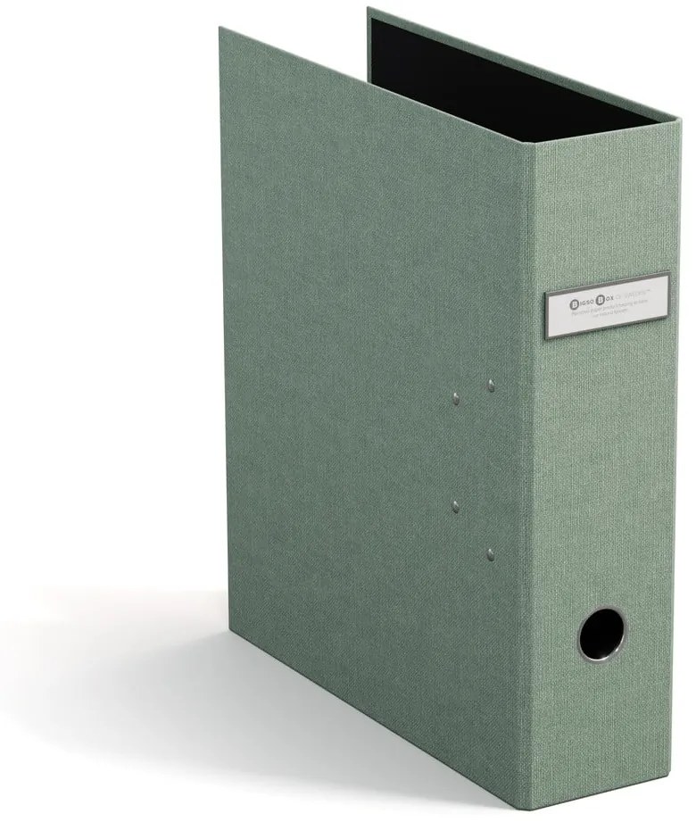 Zielony kartonowy organizer na dokumenty Archie Canvas Paper Laminate – Bigso