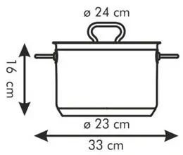 Tescoma Garnek HOME PROFI z pokrywką, 24 cm, 24 cm