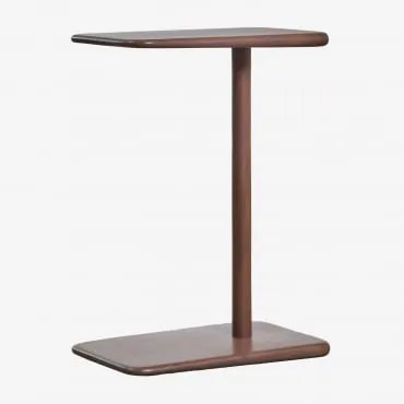 Prostokątny Stolik Pomocniczy 40x25 Cm Z Drewna Tinsley Ciemny Akacjowy Brąz - Sklum