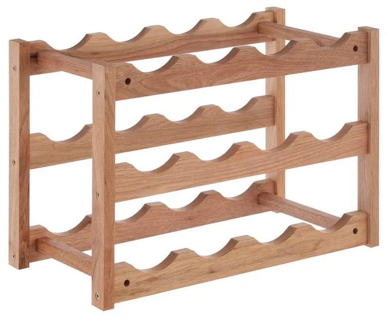 Regał na wino z litego drewna orzechowego w naturalnym kolorze liczba butelek 12 Arla – Premier Housewares