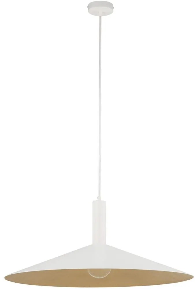 Żyrandol na lince CAPRI 1xE27/15W/230V śr. 70 cm biały/złoty