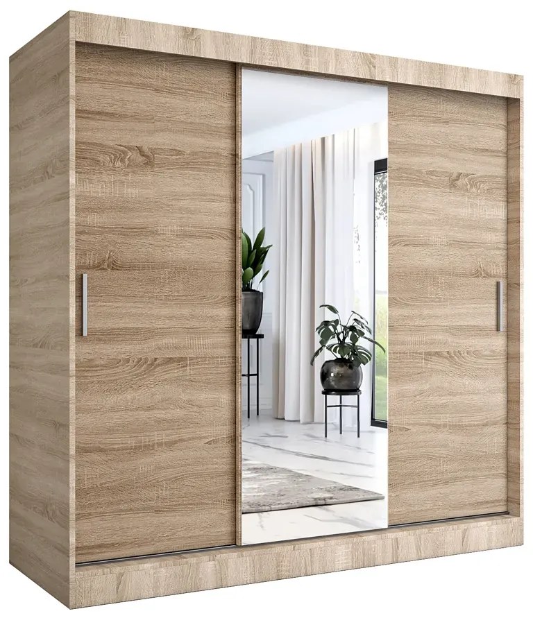 Szafa przesuwna dąb sonoma 200 cm - Massi 6X