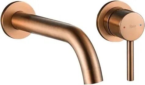 REA-B4600 - Bateria umywalkowa do montażu podtynkowego LUNGO szczotkowana miedź