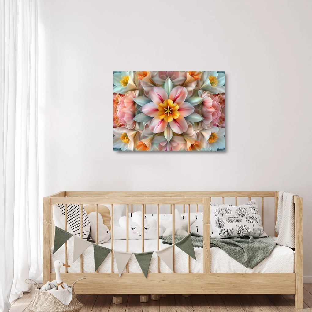 Obraz na szkle - Kwiat kalejdoskopowy (70x50 cm)