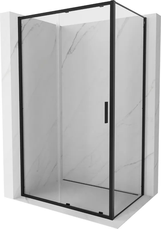 Mexen Exo-S kabina prysznicowa rozsuwana 100 x 80 cm, transparent, czarna - 8151-100-080-70-00