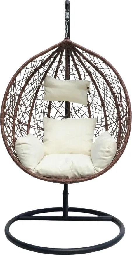 Brązowe wiszące krzesło KOKON