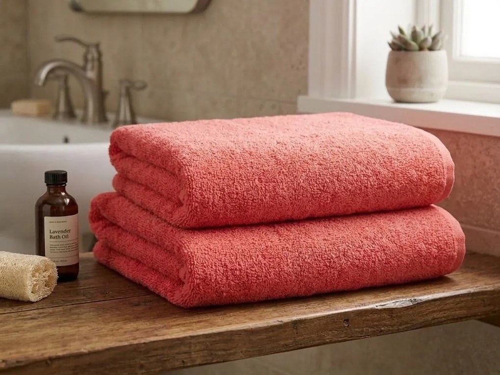 Ręcznik kąpielowy NORIELLE 70x140 cm czerwony, 100% bawełna