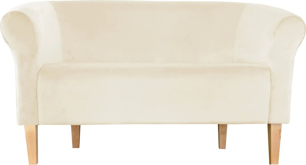 Sofa Milo tkanina Welur wygodna sofa tapicerowana do salonu i poczekalni : Kolor nogi - Drewno, Kolor tkaniny - VELVET - MG50, Typ tkaniny - Velvet, Wysokość nogi - 20 cm