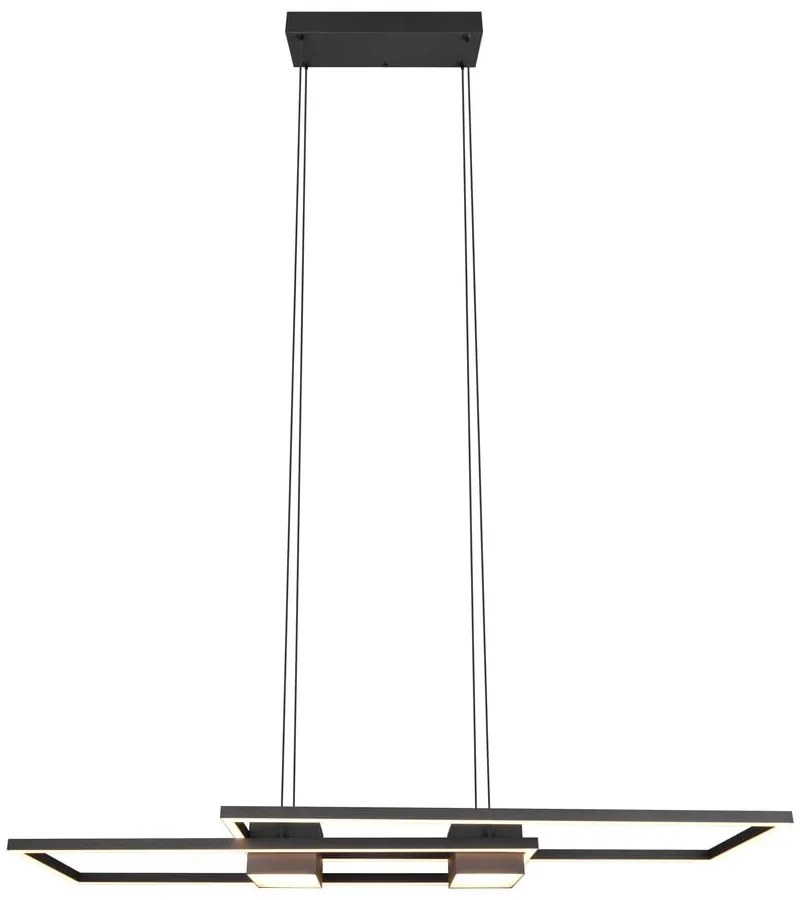 Lampa wisząca LED ze zdalnym sterowaniem i ściemniaczem w kolorze matowej czerni Albany – Trio
