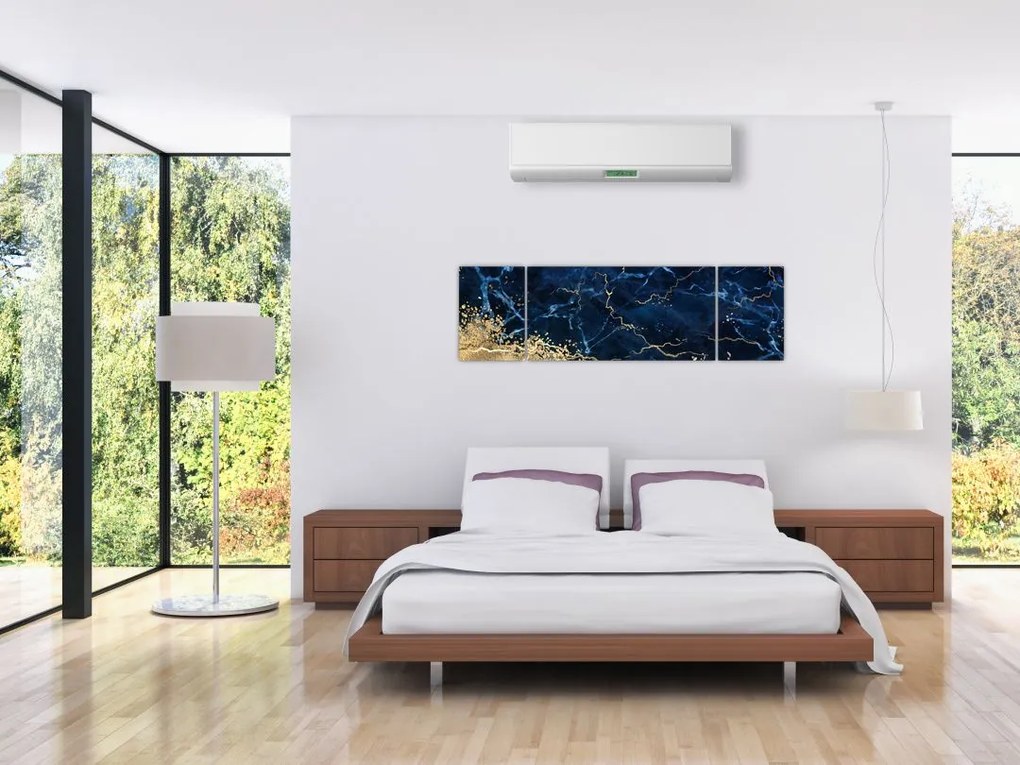 Obraz - Ciemnoniebieski marmur (170x50 cm)