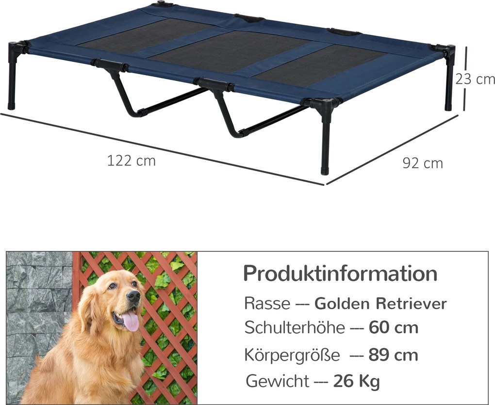 PawHut legowisko dla psa na zewnątrz legowisko dla kota łóżko dla zwierząt miejsce do spania dla psa niebieskie