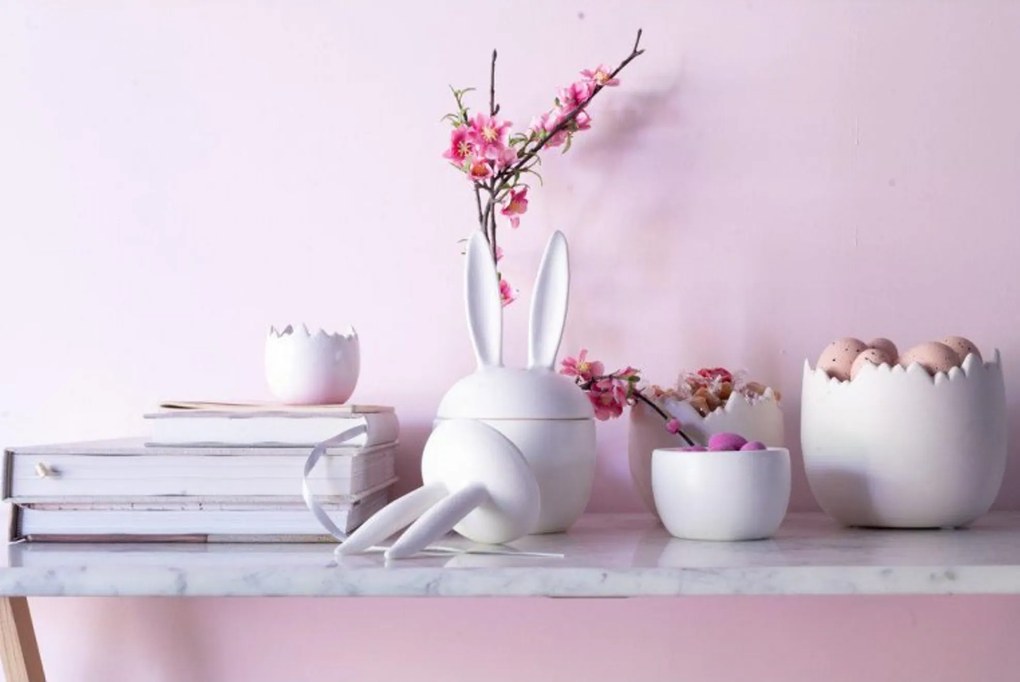 Biały porcelanowy pojemnik ELARIA KANIN - różne rozmiary Wielkość: S