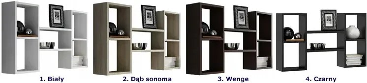 Półka ścienna Fremont, 2X - wenge