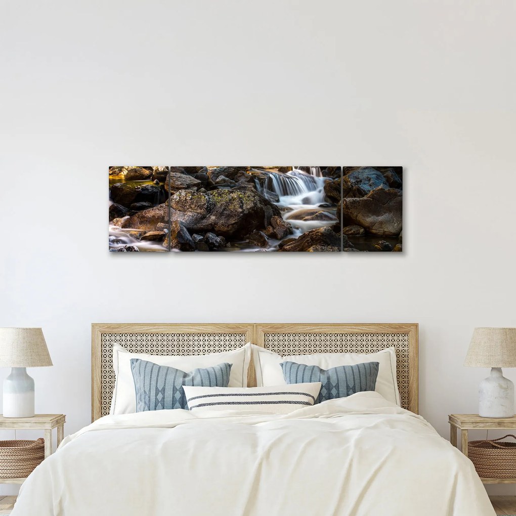 Obraz skalistego strumienia (170x50 cm)