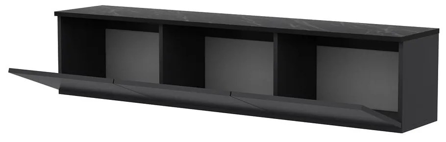 Antracytowa szafka pod TV 160x35 cm Neon – Kalune Design