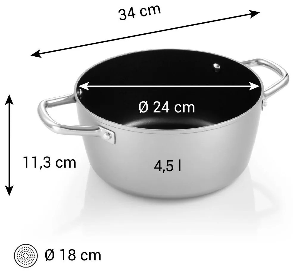 Tescoma rondel GrandCHEF+ średnica 24 cm, 4,5 l, śred. 24 cm