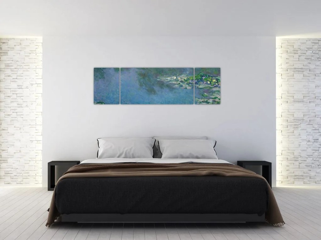 Obraz - Claude Monet, Water Lilies, reprodukcje (170x50 cm)