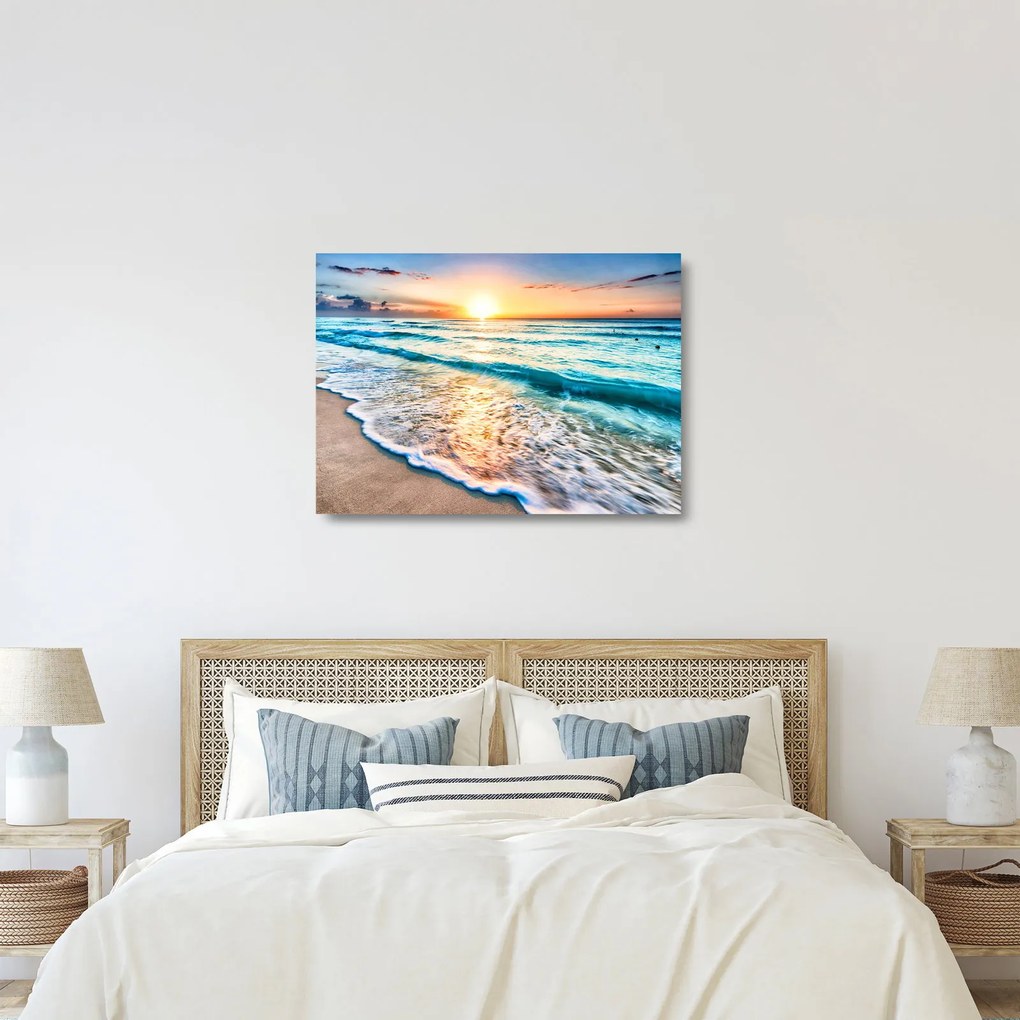 Obraz na szkle - Plaża morska (70x50 cm)