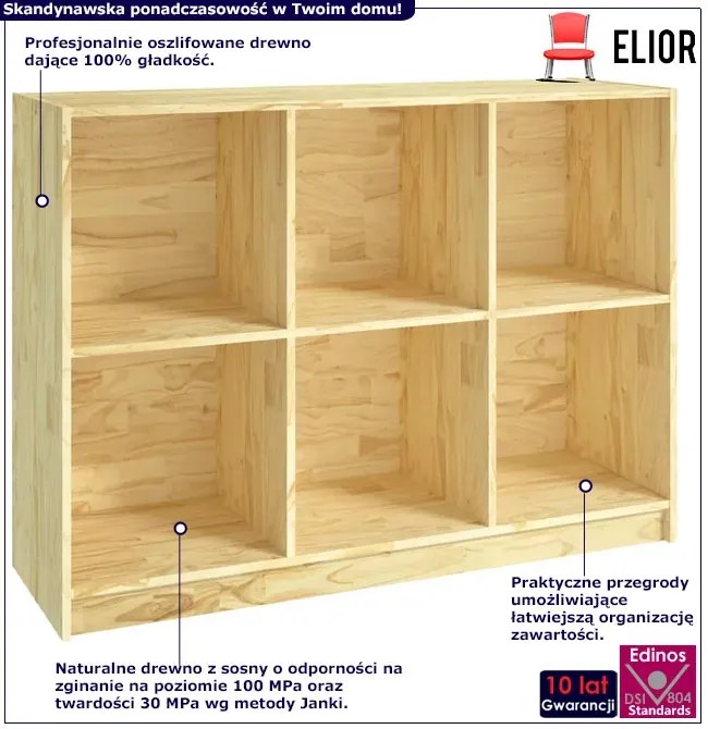 Drewniany regał na zabawki D8-T86