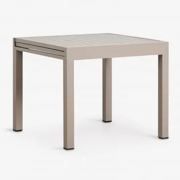 Rozkładany Stół Ogrodowy 90-180x90 Cm Z Aluminium Starmi Moka Brown - Sklum