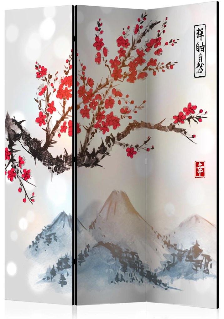 Parawan dwustronny Orient 135x172 cm 3-częściowy biały ARTGEIST B