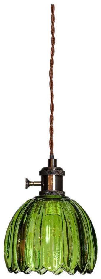 Cottex 8400100-2501 - Lampa wisząca na przewodzie NORA 1xE14/5W/230V zielona