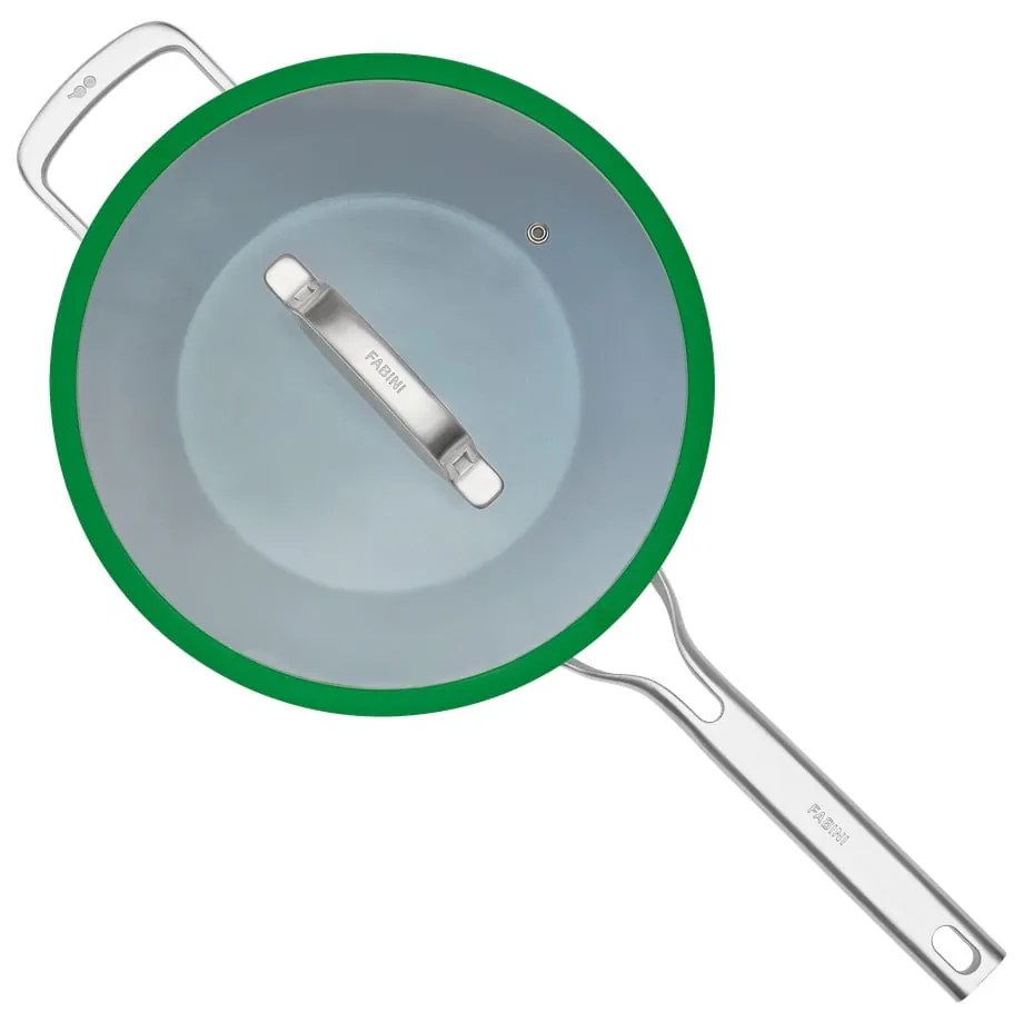 Patelnia z pokrywką/z powłoką ceramiczną wok ø 28 cm Meda 3.0 – FABINI