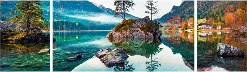 Obraz - Jezioro Hintersee, Alpy Bawarskie, Austria (170x50 cm)