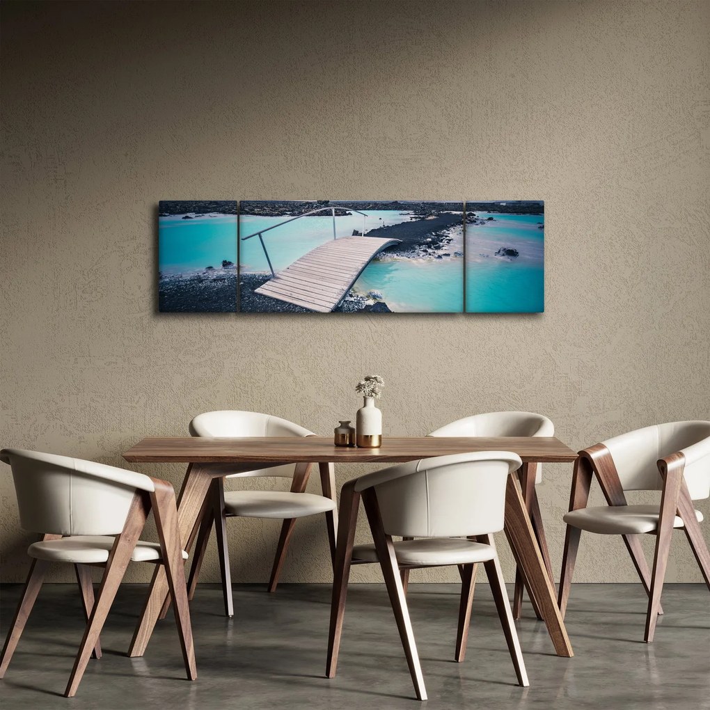 Obraz drewnianego mostu (170x50 cm)