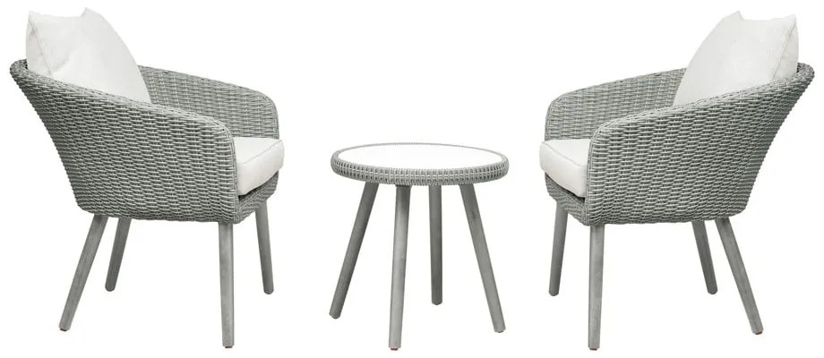 Jasnoszary zestaw mebli ogrodowych Bistro – Unique Furniture