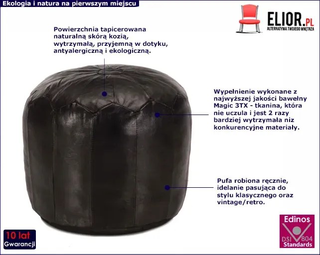 Okrągły tapicerowany puf K8-E61