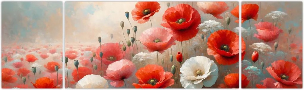 Obraz - Obraz z makami (170x50 cm)