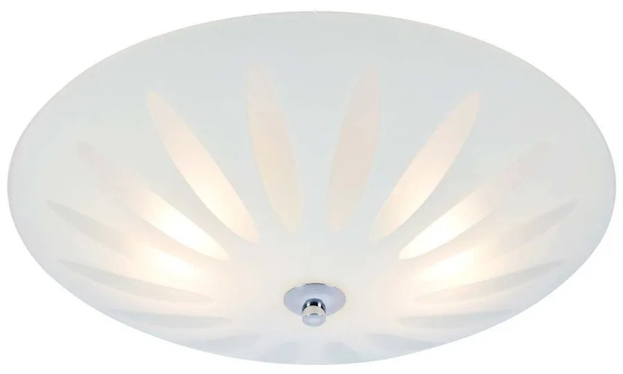 Biała lampa sufitowa ze szklanym kloszem Petal – Markslöjd