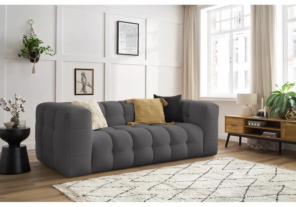 Ciemnoszara sofa 232 cm Cloud – Bobochic Paris