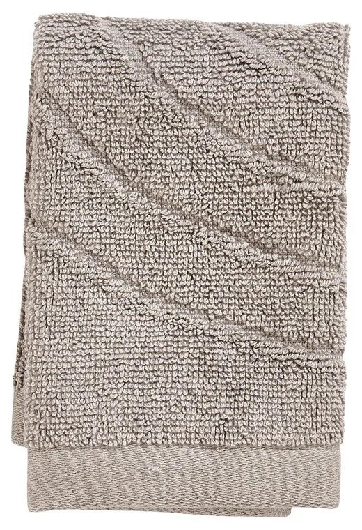 Szarobeżowy bawełniany ręcznik frotte 30x30 cm Time – Zone