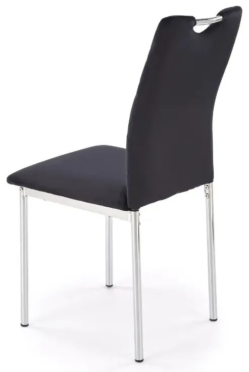 Krzesło tapicerowane K578 VELVET czarne HALMAR