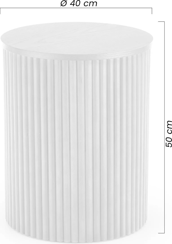 Stolik kawowy okrągły Tamis 40 cm - naturalny