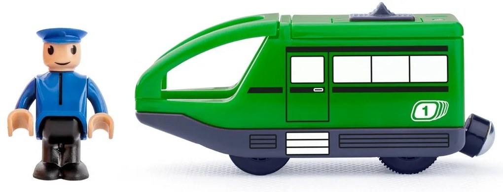 Woody Nowoczesna elektryczna lokomotywa do kolejki, zielony